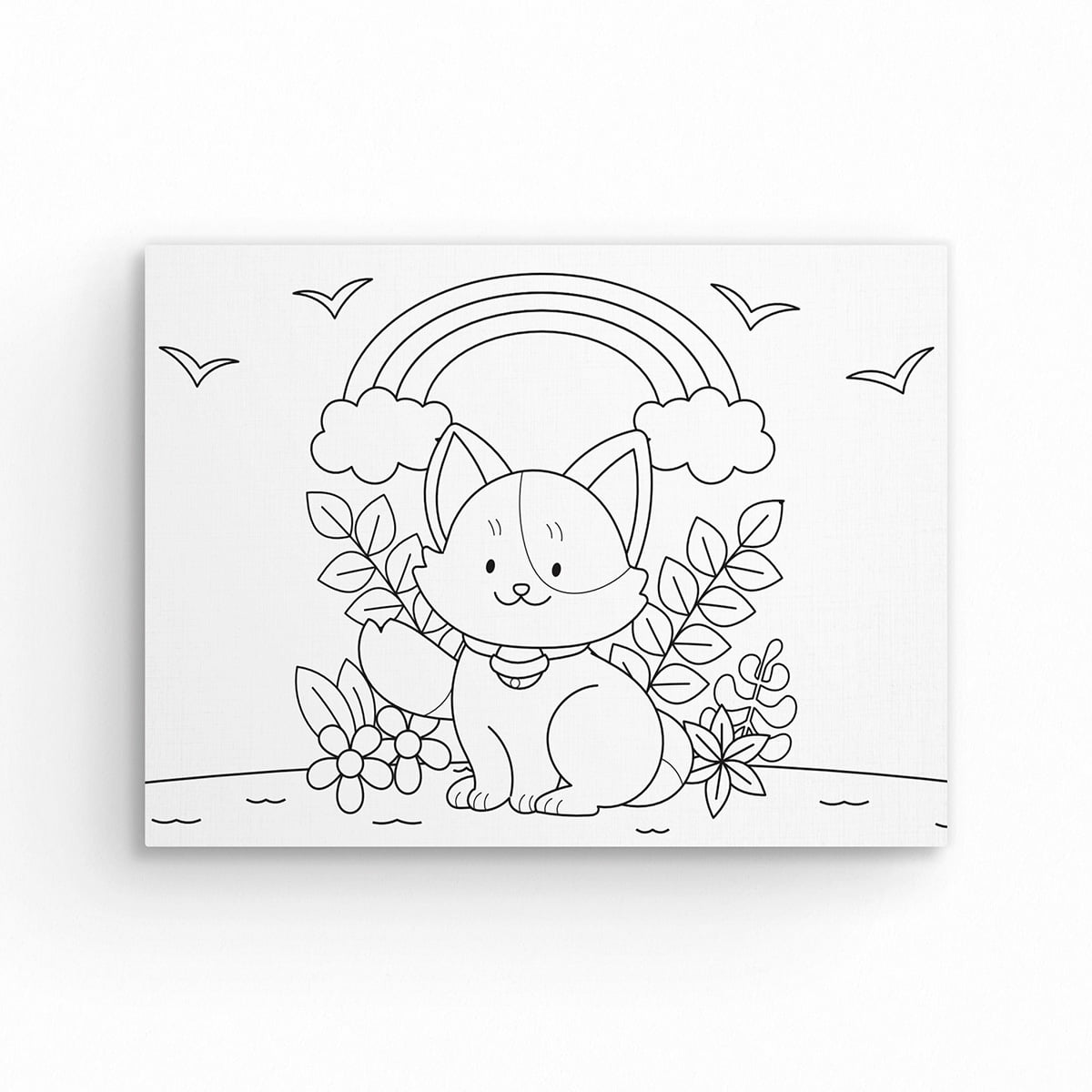 Tela Para Pintura Infantil Colorir Pintar Canvas Unicórnio com Tinta e  Pincel