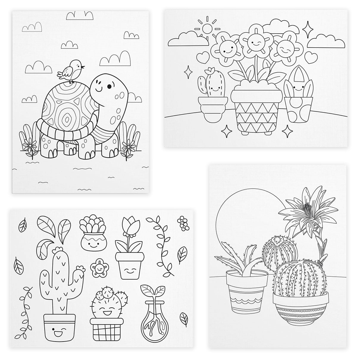 Tela Para Pintura Infantil Colorir Pintar Canvas Espaço - Loja PlimShop