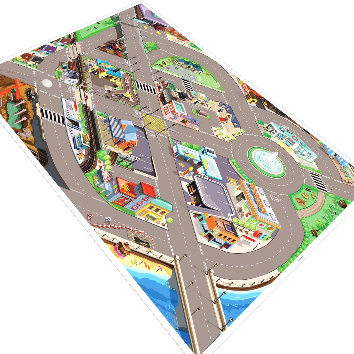 Pista de Carrinho Cidade Grande Desenho Hot Wheels 1x1,5m