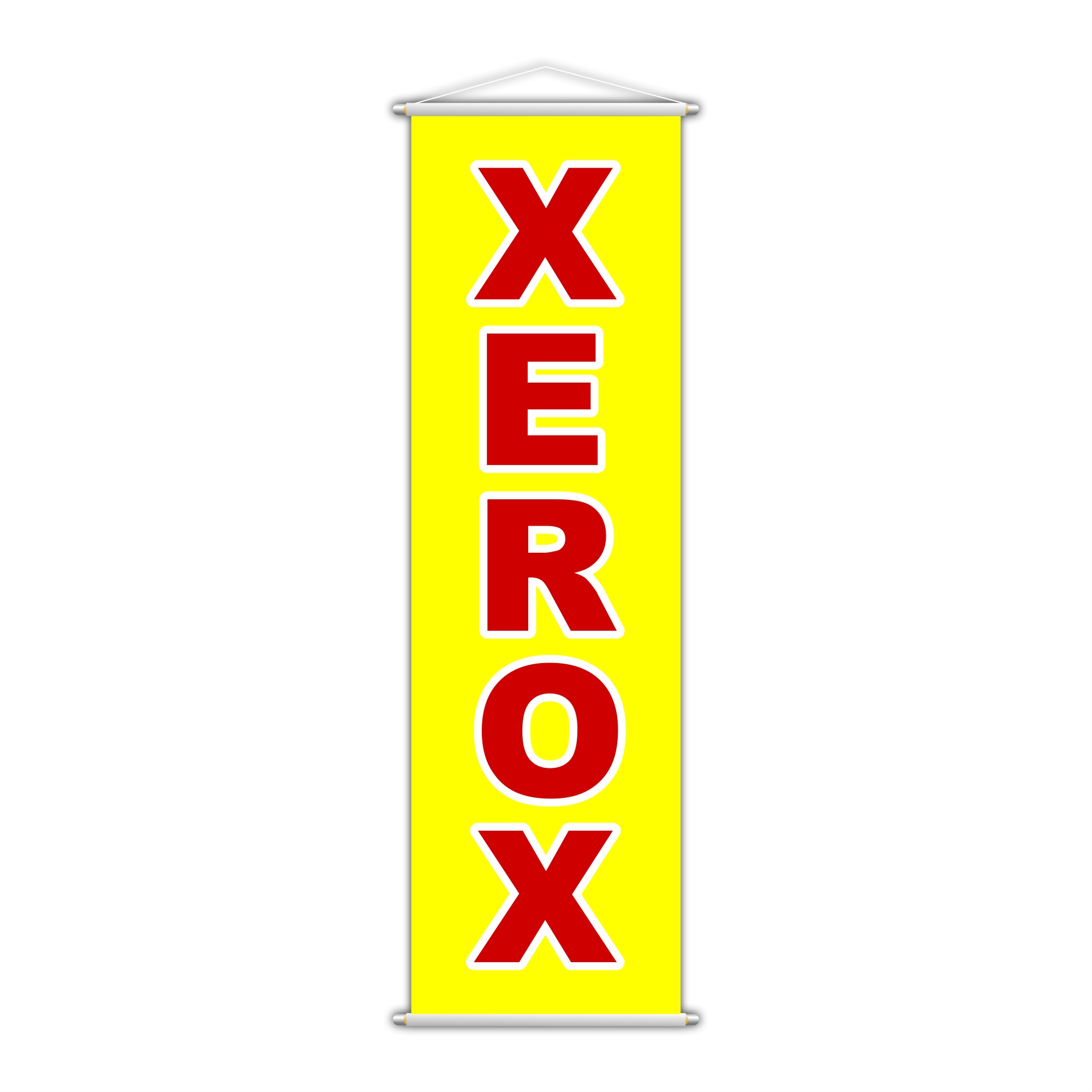Banner Xerox Impressão Gráfica Serviço Lona Amarelo 100x30cm
