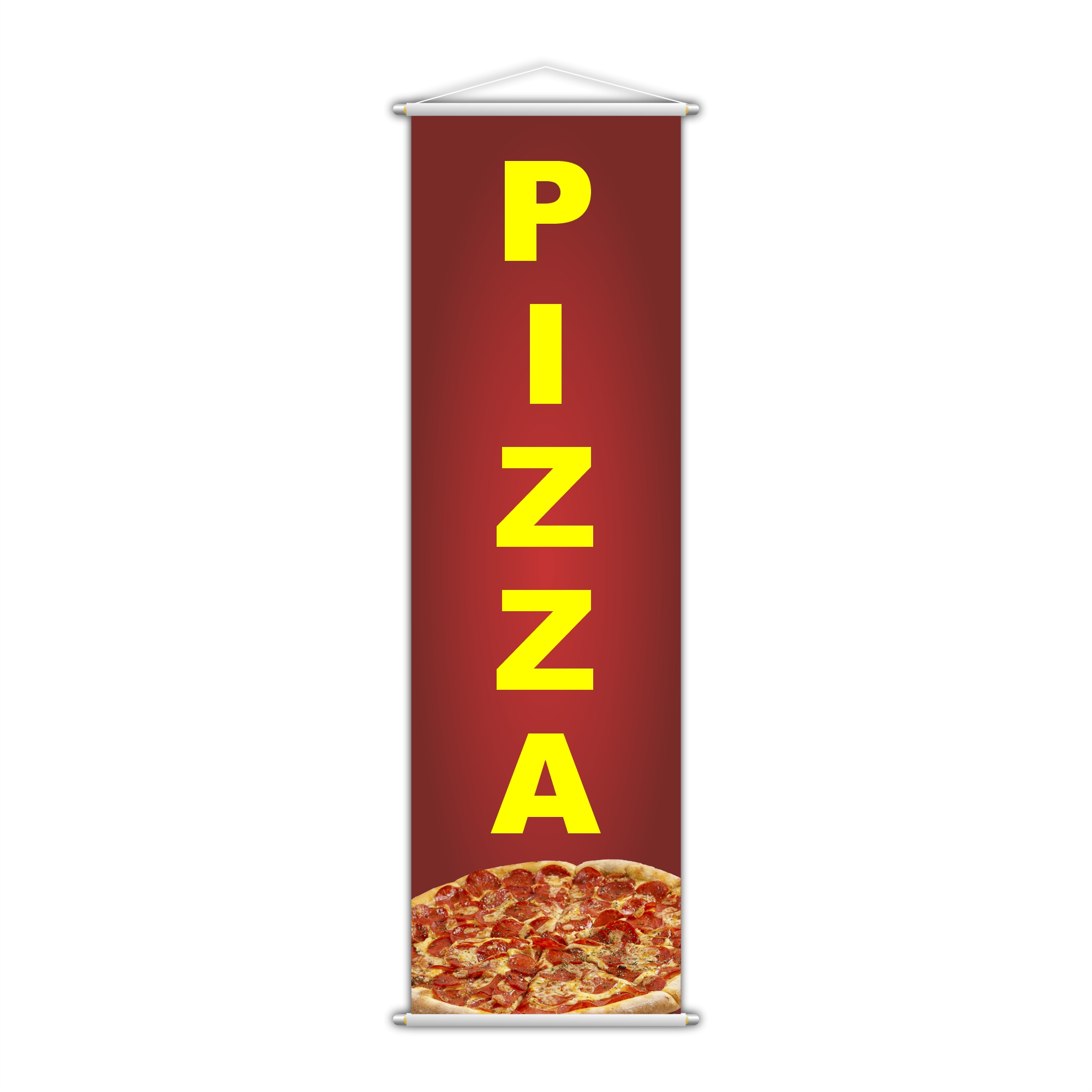 Banner Pizza Pizzaria Comida Serviço Lona 100x30cm
