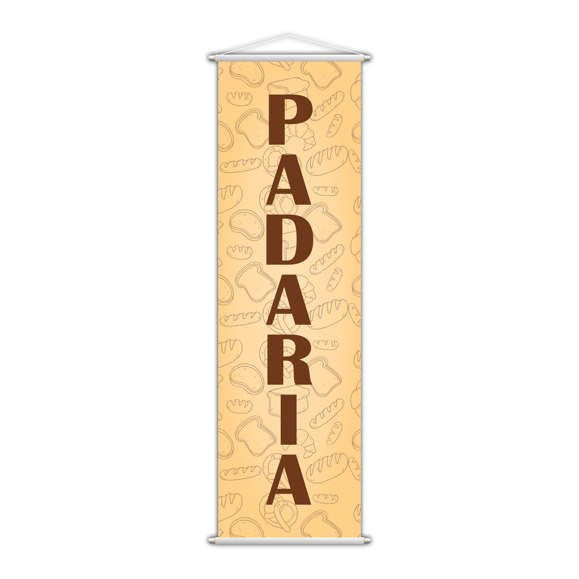 Banner Padaria Panificadora Pães Serviço Lona 100x30cm