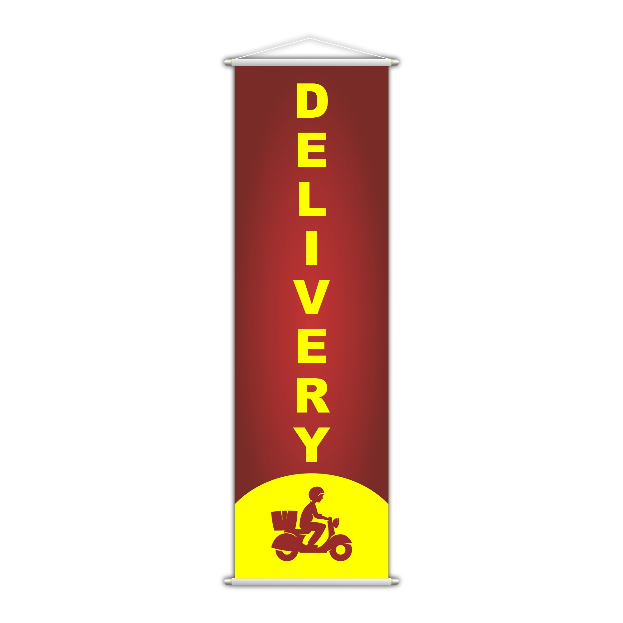 Banner Delivery Entrega Cliente Colorido Serviço 100x30cm - Loja