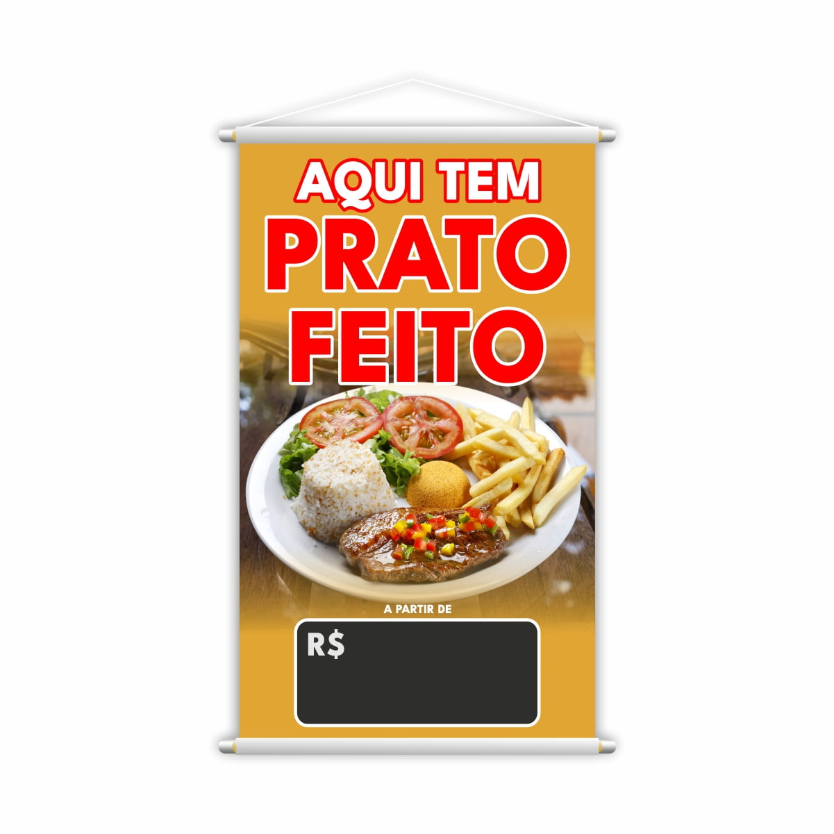 Banner Aqui Tem Prato Feito com Preço Restaurante
