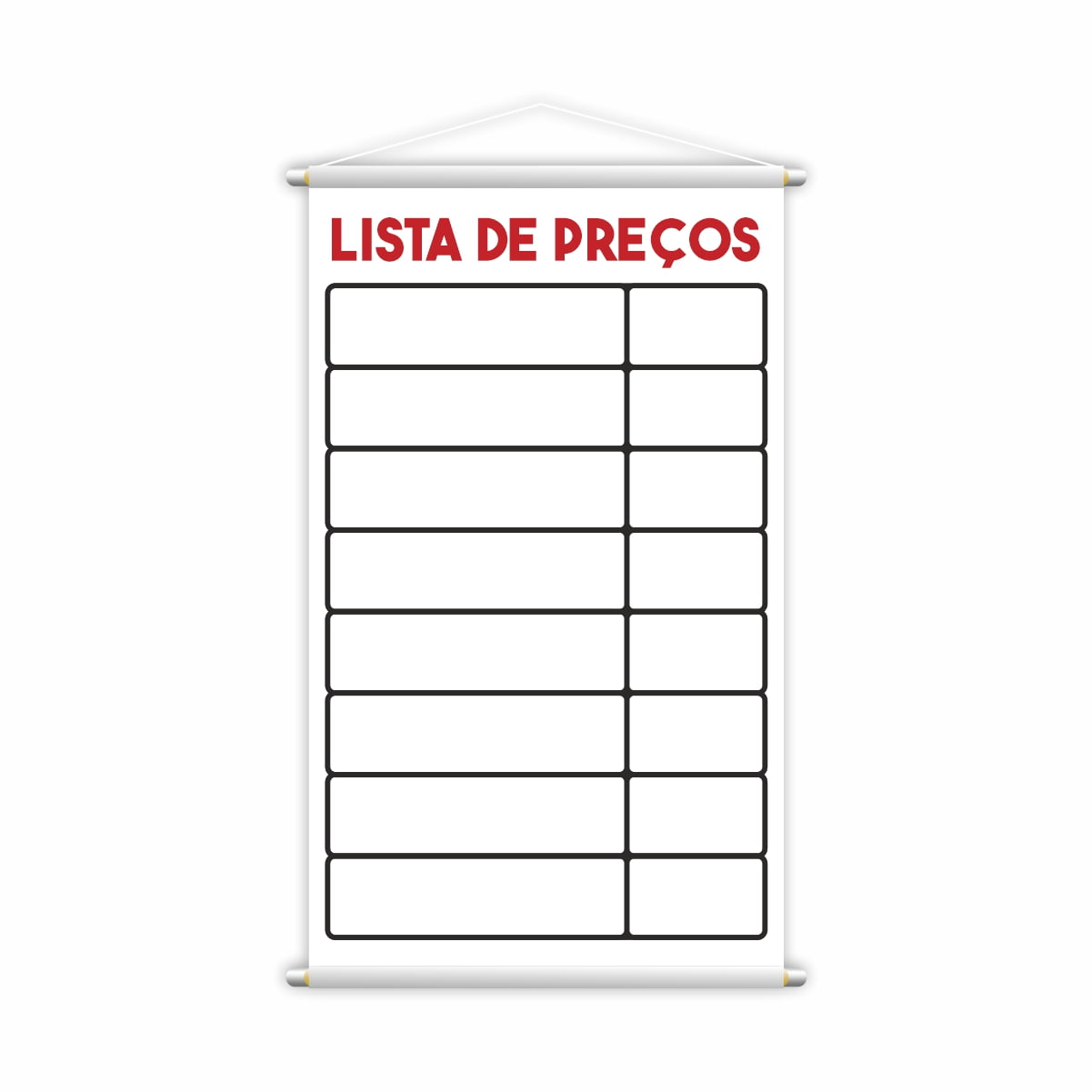 Banner Lista de Preços Tabela de Vendas Branco Lona