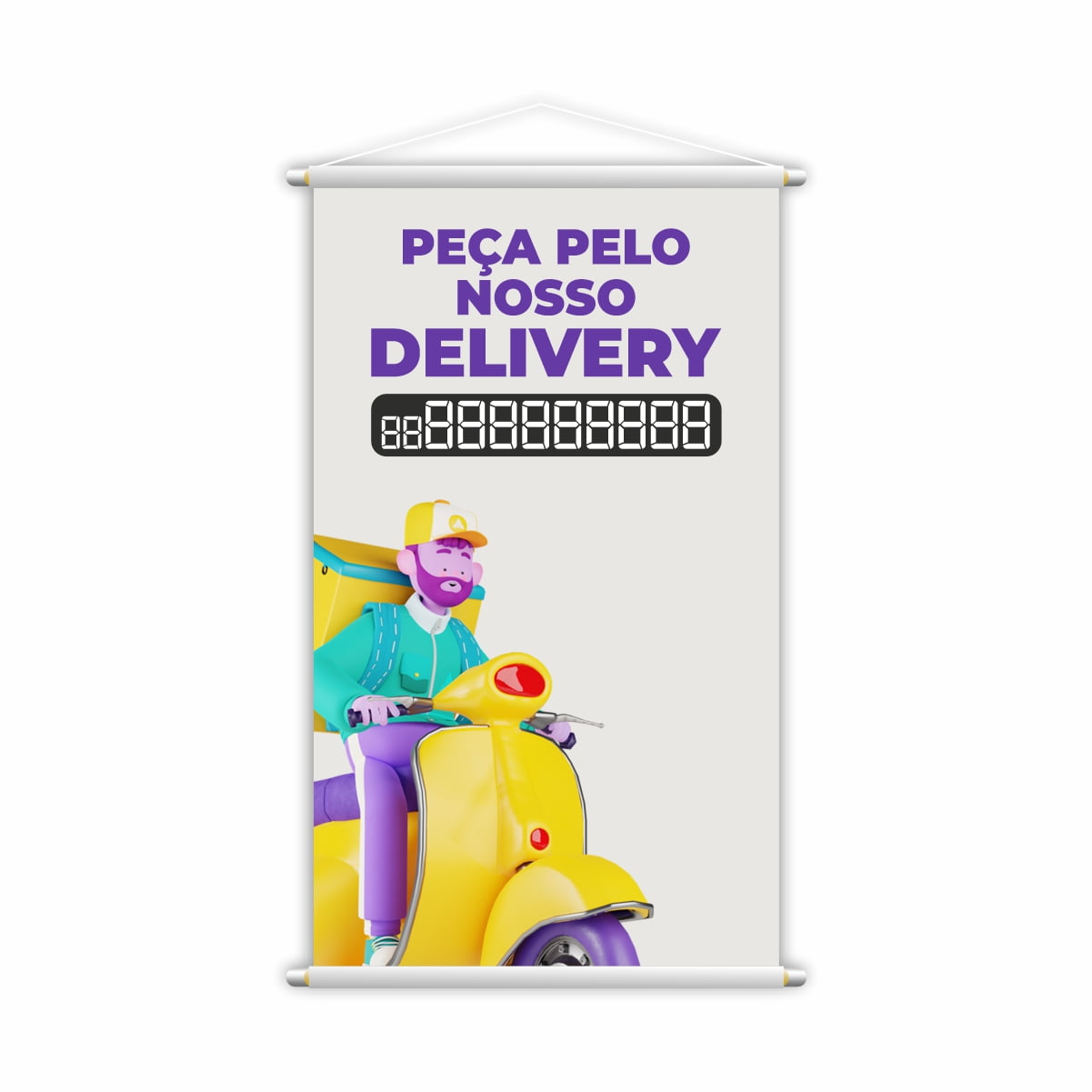 Banner Peça Pelo Nosso Delivery Tele Entregas - Loja PlimShop