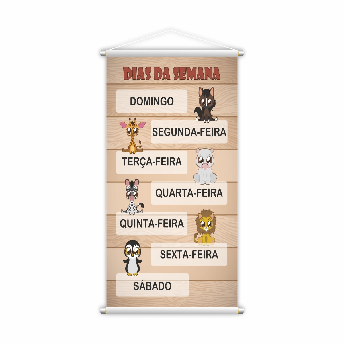 Banner Pedagógico Palavras do Dia Escolar 80x50cm : :  Papelaria e Escritório