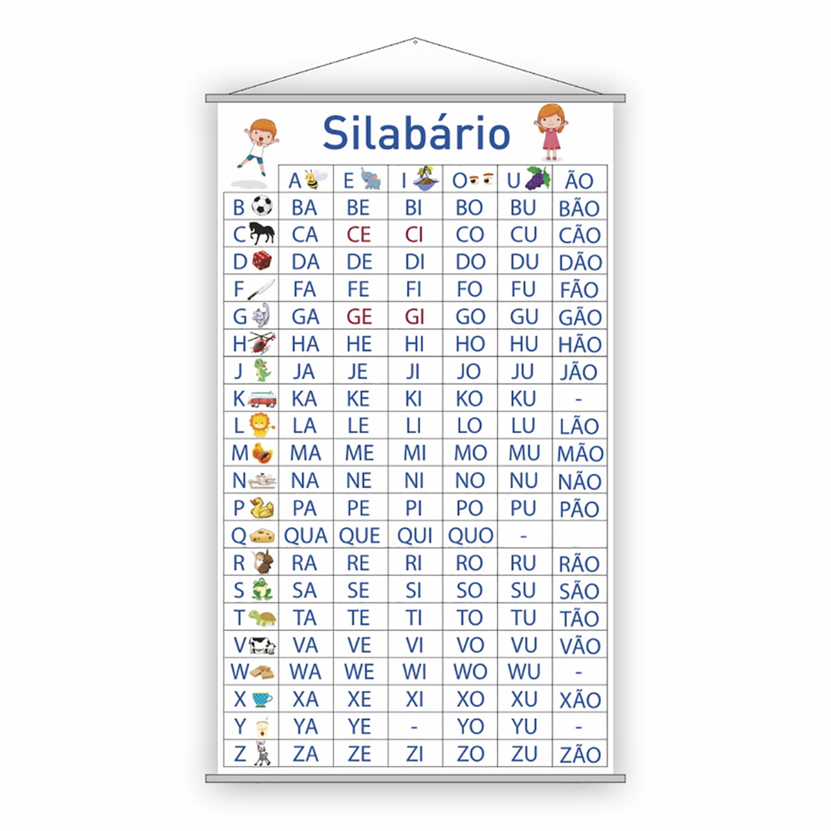 Banner Pedagógico Kit 3 und - Alfabeto 4 Tipos de Letras + Tabuada da  Multiplicação + Tabuada da Divisão