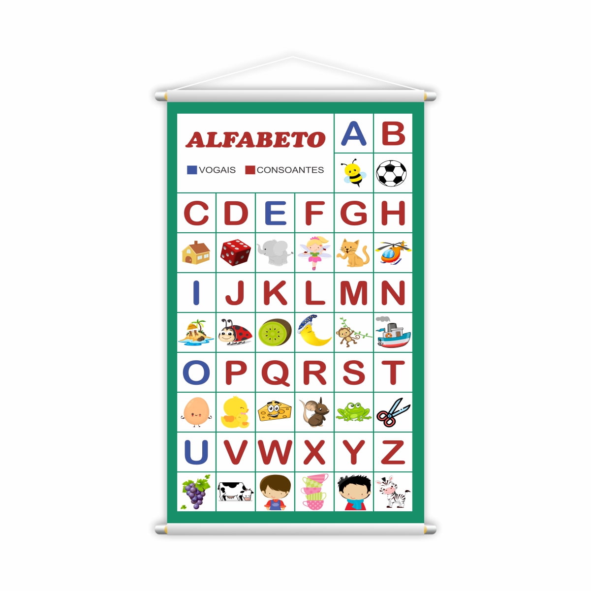 Banner Didático Infantil Escolar Alfabeto Colorido