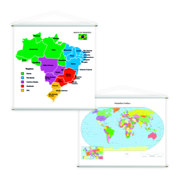 Banner Pedagógico Mapa Brasil e Regiões