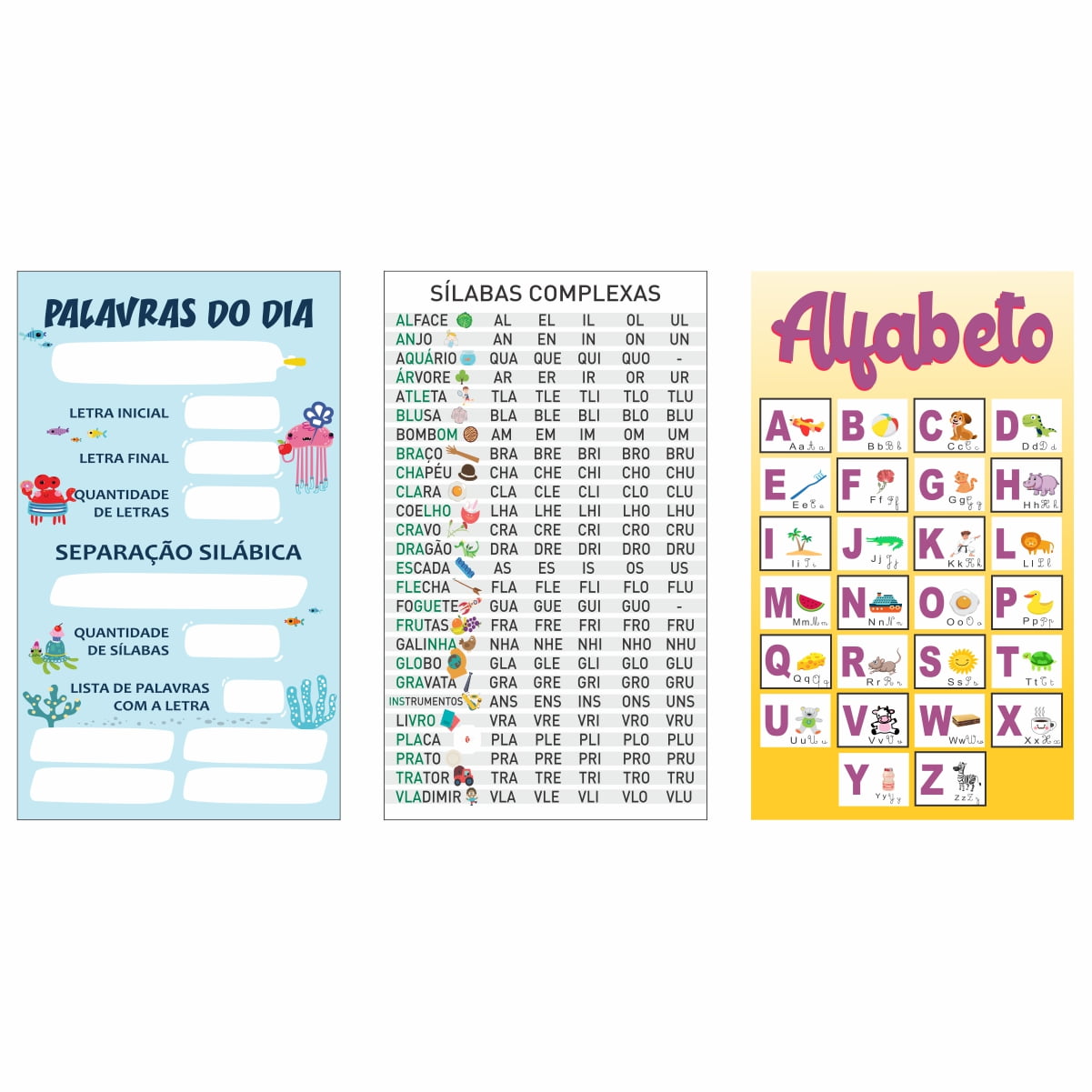 Kit de Banners Pedagógicos Escolares para Língua Portuguesa