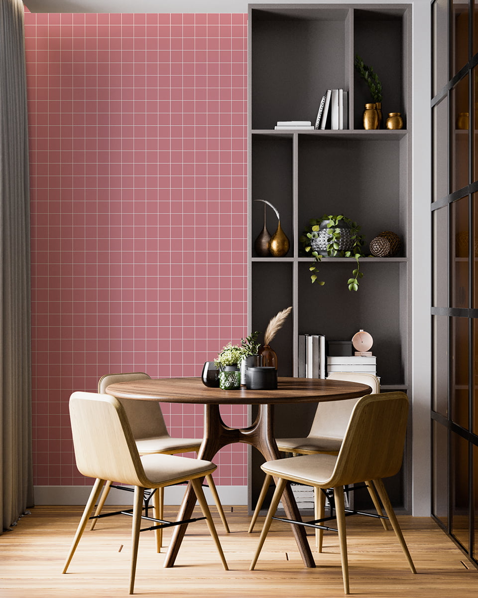 Papel de Parede Adesivo Lavável Decoração Pastilhas Azulejo Para Cozinha  Rosa Xadrez 3D - Pro Decor - Papel de Parede - Magazine Luiza