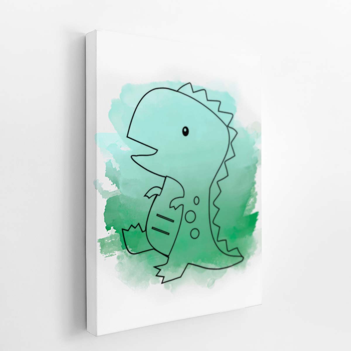 Quadro Quadro Decoração Infantil desenho dinossauro verde
