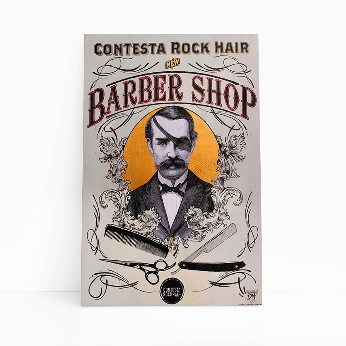 Quadro Barbearia Barber Shop Vintage Retro Canvas