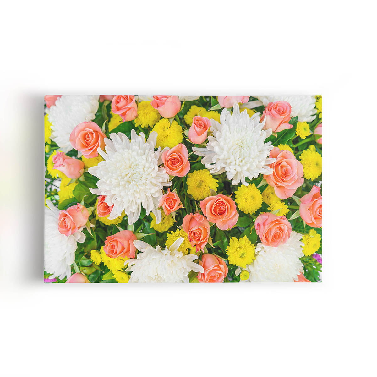 Quadro Buquê Mix de Flores Colorido Foto Canvas