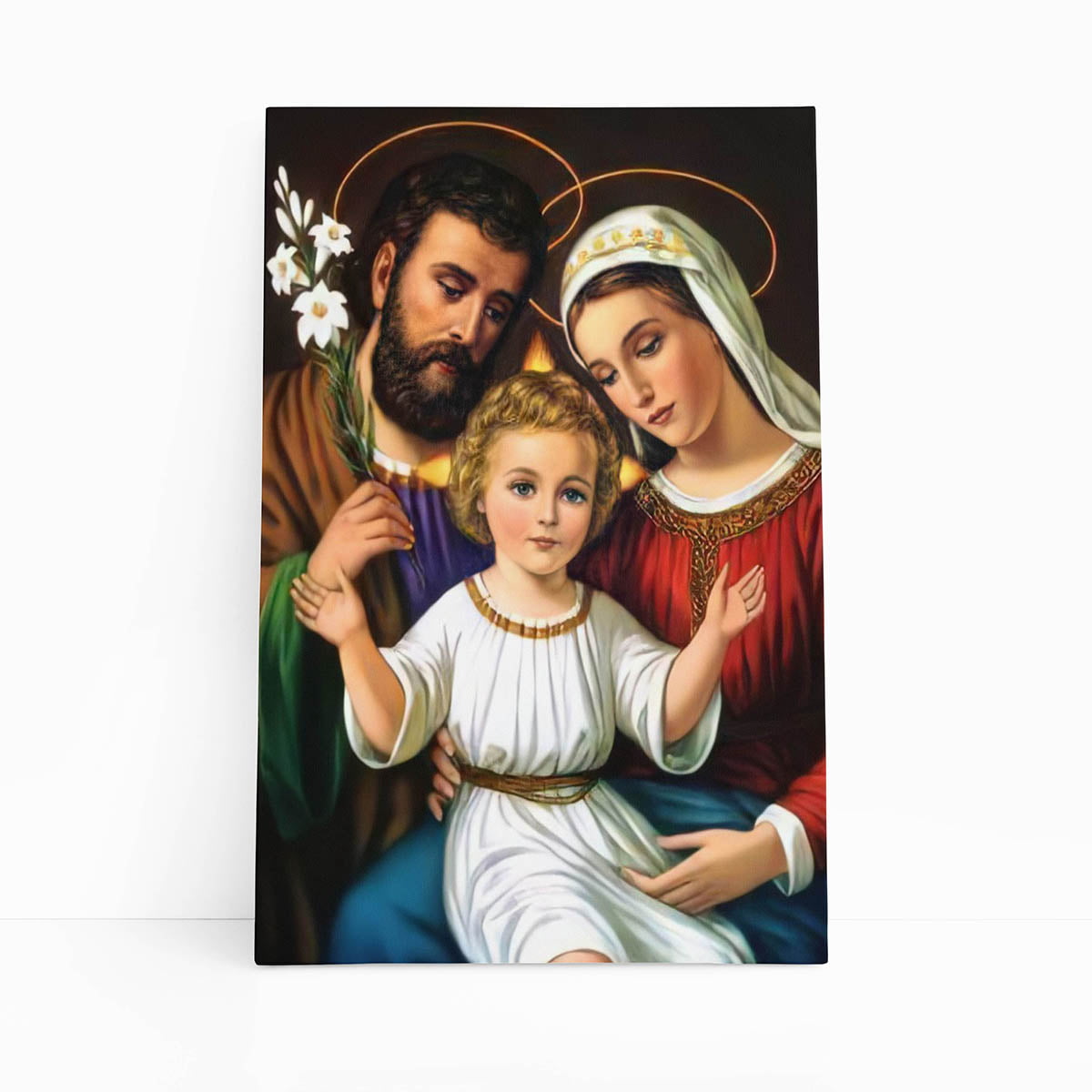 Quadro Jesus Cristo João e Maria Religião Canvas