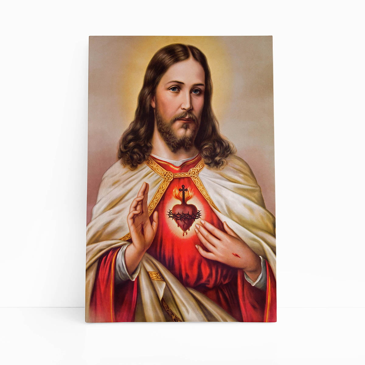 Quadro Jesus Cristo Sagrado Coração Religião Canvas