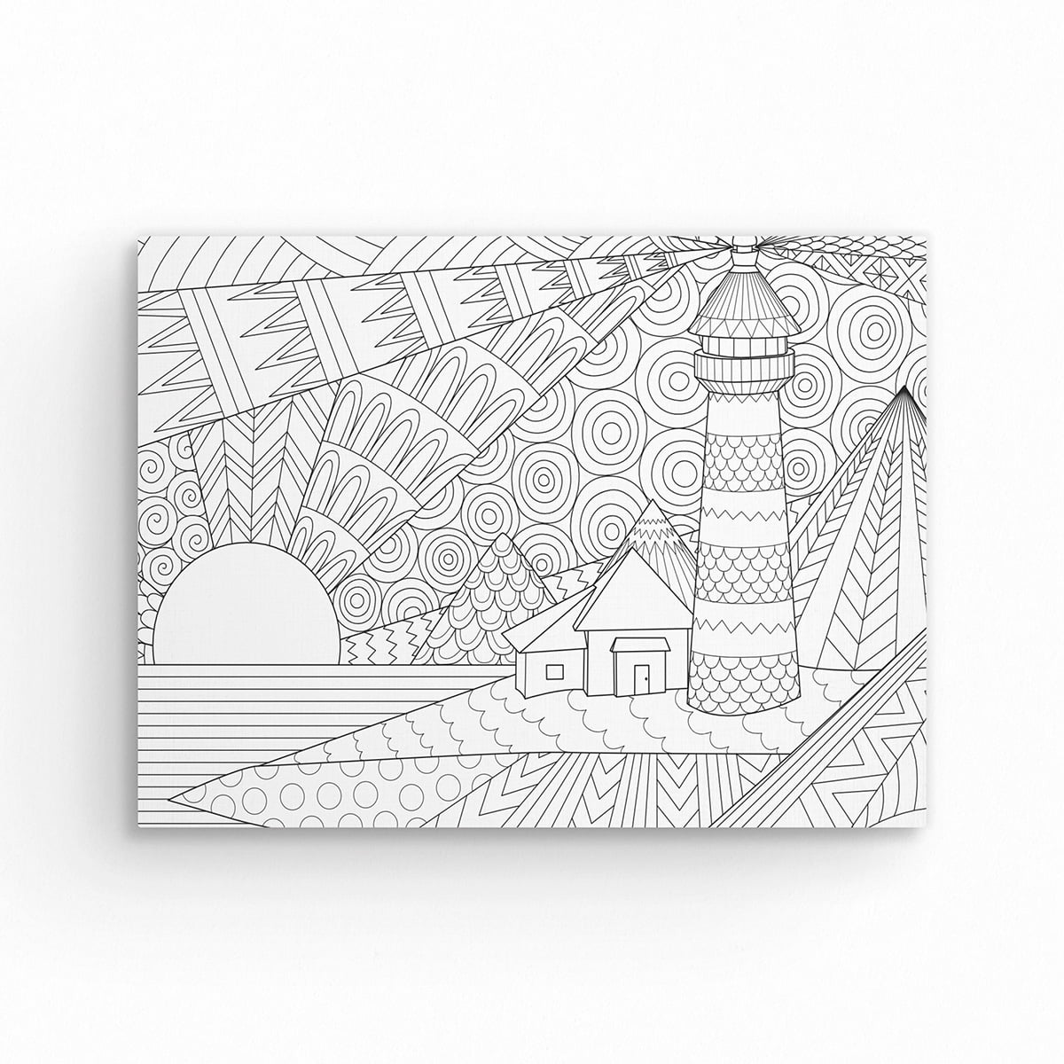 Tela Para Pintura Infantil Colorir Pintar Canvas Farol - Loja PlimShop