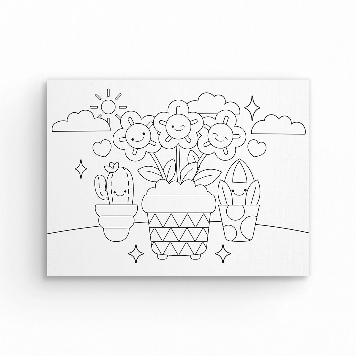 Tela Para Pintura Infantil Colorir Pintar Canvas Flores