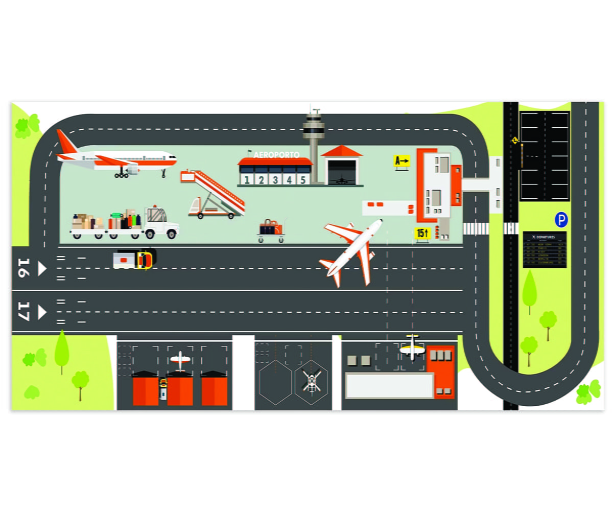 Pista Para Carrinhos Grande Cidade Bairro 100x50cm