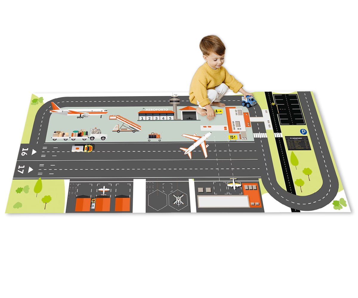 Pista Para Carrinhos Miniatura Corrida Velocidade 100x50cm - Loja PlimShop