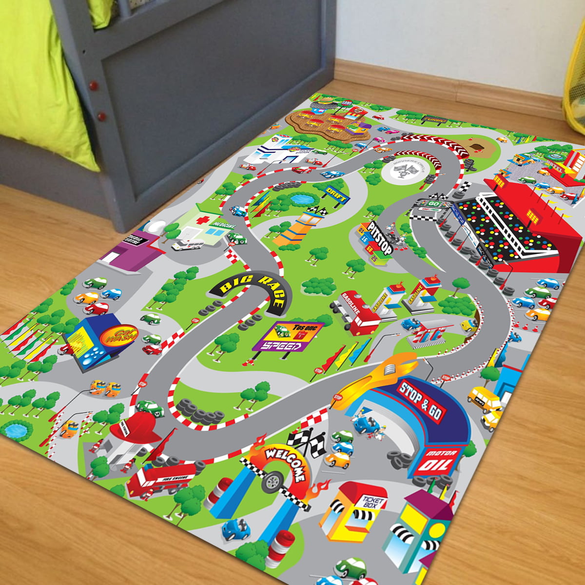 Pista de Carrinhos de Corrida Infantil Carros Grande 100x70 - Ri Happy