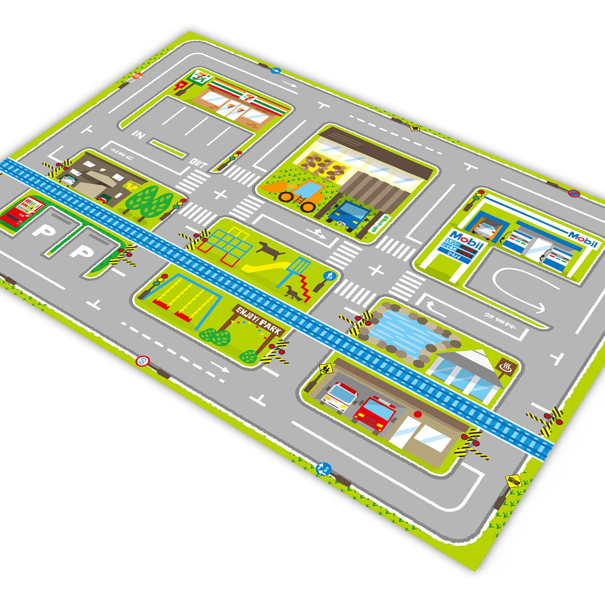 Pista para Carrinhos HOTCARS Grande Cidade Bairro Estacionamento