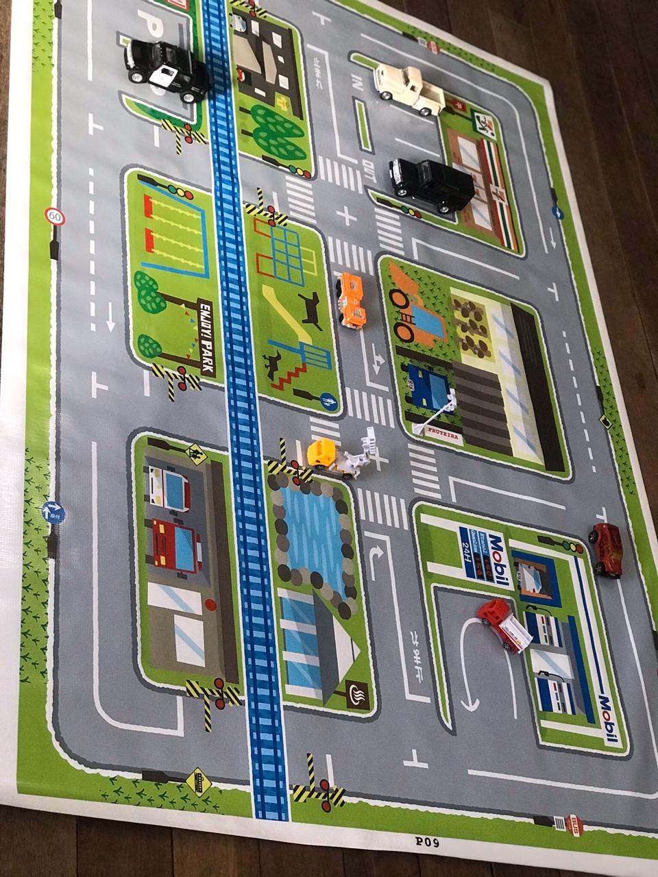 Pista Para Carrinhos Miniatura Corrida Velocidade 100x50cm - Loja PlimShop