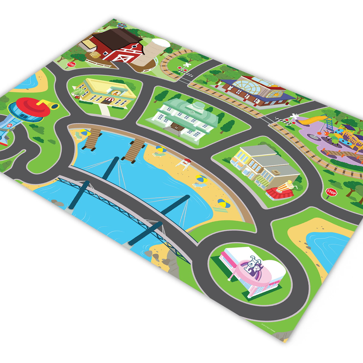 Pista de Carrinhos de Corrida Infantil Carros Grande 100x70 - Ri Happy