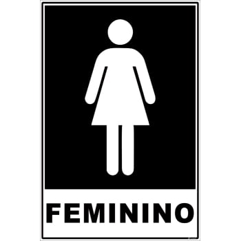 Kit 4 Placas Banheiro Masculino Feminino Cadeirante 20x15cm