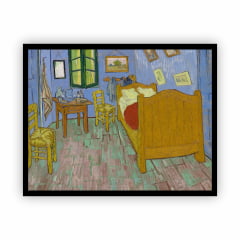Quadro O Quarto Van Gogh Arte com Moldura Preta