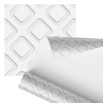 Papel De Parede Adesivo Branco Losango Geométrico 2,80m