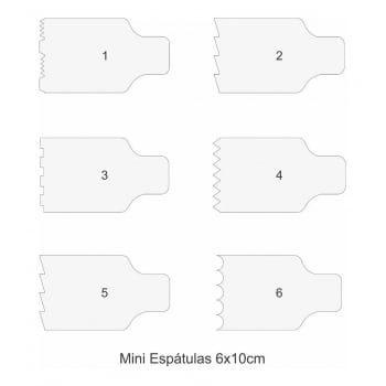 Mini Espatulas Decorativa De Bolo Em Acrílico Kit De 6 Un.