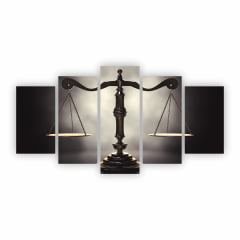 Quadro Balança Da Justiça Direito Tela Canvas 155x80cm