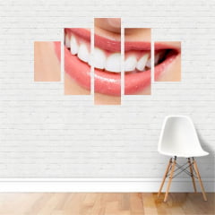 Quadro Odontologia Dentista Dentes Sorriso Bonito em Canvas