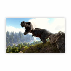 Quadro Dinossauro T Rex Decorativo Paisagem Canvas 100x70cm