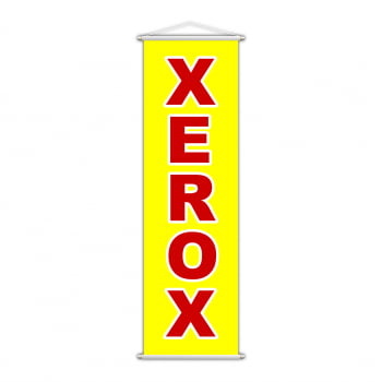 Banner Xerox Impressão Gráfica Serviço Lona Amarelo 100x30cm