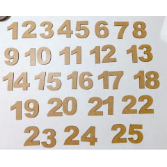 Números Em Mdf 5cm De Altura Kit 50 Numeros