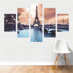 Quadro em Tela Canvas Paris Torre Eiffel França C5P