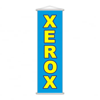 Banner Xerox Impressão Gráfica Serviço Lona Azul 100x30cm