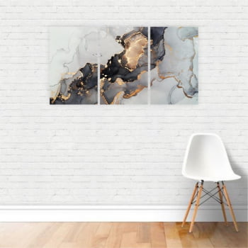 Quadro Quarto Casal Canvas Premium Arte Abstrata 125x65cm
