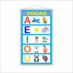 Kit 3 Banners Alfabeto 4 Letras + Vogais + Numerais