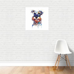 Quadro Schnauzer Dog Art Cachorro Cão Canvas 60x60cm