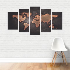 Quadros Mapa - Mapa Mundi- Mundo decorativo em MDF