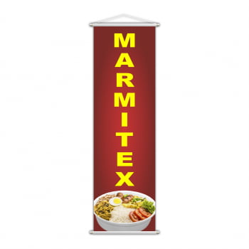 Banner Marmitex Restaurante Comida Serviço Lona 100x30cm