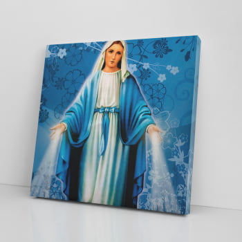 Nossa Senhora das Graças Católica Quadro Canvas 100x100cm