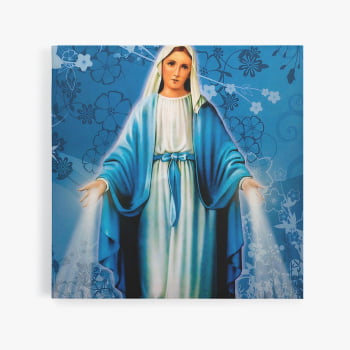 Nossa Senhora das Graças Católica Quadro Canvas 60x60cm