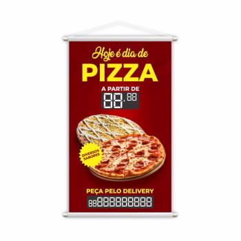 Banner Dia de Pizza Delivery Diversos Sabores Preço