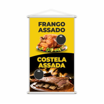 Banner Frango Assado e Costela Assada Restaurante 