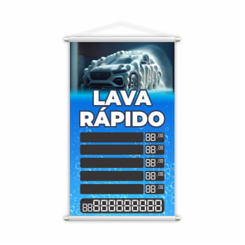 Banner Lava Rápido Automóvel Carro Fone Contato